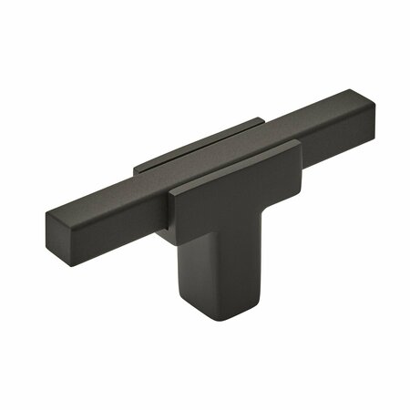 AMEROCK Urbanite 2-5/8 in 67 mm Length Matte Black/Matte Black Cabinet Knob BP67MBMB